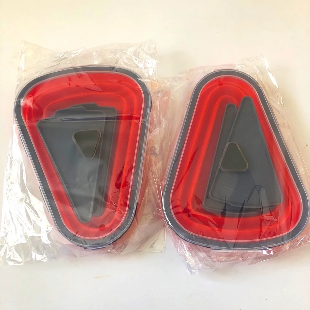 Luxe Red Pizza Slice Storage Set of 2 New in Box